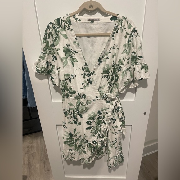 Abercrombie linen wrap dress size XLT - Picture 1 of 6